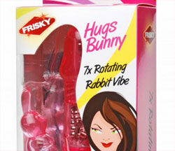 Hugs bunny vibrator roze van Frisky